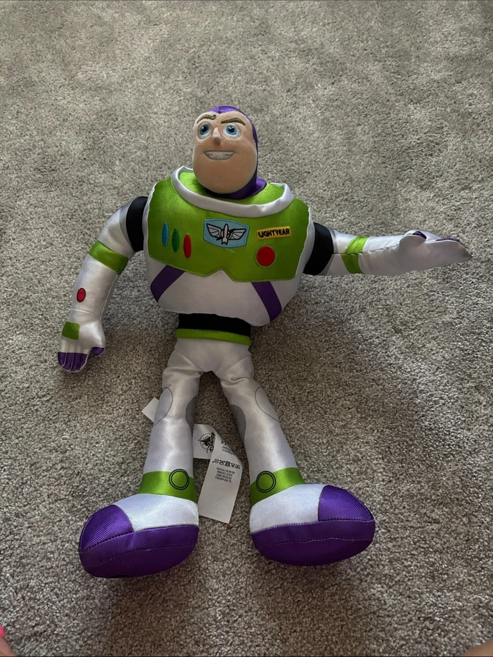 Disney Buzz Lightyear Plush - Green, Purple & White